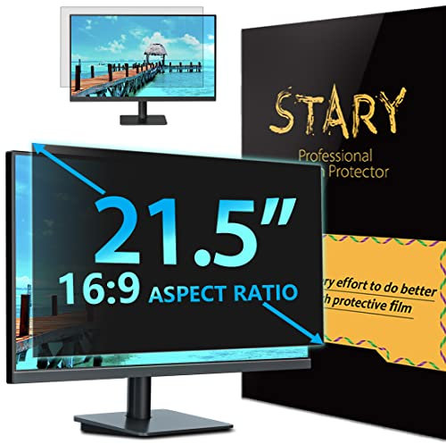 STARY Computer Sichtschutzfilter 21,5 Zoll 16:9 Seitenverhältnis, Blaulicht Blendfrei Abnehmbare 21,5 Monitor Sichtschutzfolie für Hp/Dell/Acer/Lenovo/Asus