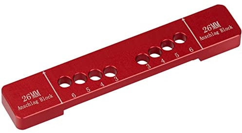 SOTECH Anschlagblock 26 mm ZUBEHÖR für die Präzisions Bohrschablone BS-35-T45/T48/T52 für Topflochbohrungen mit Forstnerbohrer Ø 26 mm