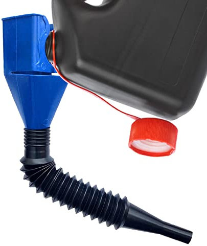 Teksome Imbuto Cambio Olio,Imbuti Lunghi Retrattili per Moto - Accessorio per Imbuto Portatile per Cucina, Auto, Moto, Barche, Imbuto Multiuso in ABS a Stelo Lungo