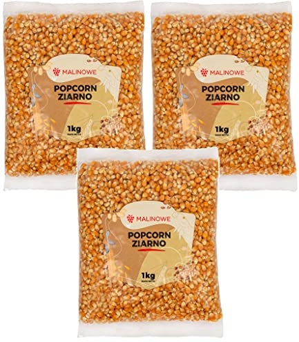 Malinowe Körner-Popcorn 3x1kg Popcorn Mais
