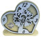 DLM34404 Orologio Cuore con con Albero della Vita in Rilievo Legno Quadrifoglio Santa Cresima da Scrivania bomboniera