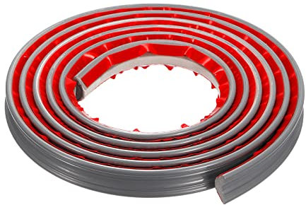 Sourcing Map Flexible Wall Trim, 3/4 in x 7 Ft, Grey, PVC, Water-Resistant, Self-Adhesive Caulk Tape for Tile, Cabinet, Baseboard, Mirror Frame