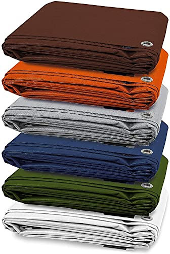 KARAT - Toile multiusage avec œillets - Bâche de Protection - Idéale pour Le Camping et Le Jardin, imperméable - 240 g/m², Vert, 3 x 4 m