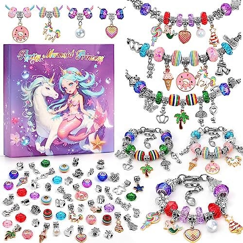 Tomylv Geschenke für Mädchen, Schmuck Basteln Mädchen Einschulung Mädchen Bastelset Kinder Armbänder Selber Machen Spielzeug Ostergeschenke Mädchen Geschenke 5 6 7 8 9 10 11 12 13 Jahre