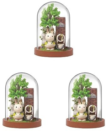 Mini-Glaskugel-Puppenhaus-Spielzeug, Stil 1, Typ 1, 3 Stück