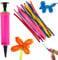 Modellierballons + Pumpe, 20 Stück - Modellierballon-Set mit Pumpe - Partyzubehör, bunt, mit Pumpe, lang zum Formen, zum Modellieren, für Jubiläen, Partys, Geburtstage, Events