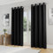 Enhanced Living Nightfall Eyelet Blackout Curtains - Thermal Black Curtains for Bedroom - 46x54 inch (117x137 cm) - 230gsm, Supersoft, Energy Saving & Noise Reducing - 2 x Curtain Panels