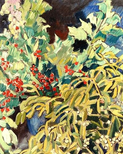 Paint by Numbers for Adults Kids Louis Valtat Holly and Mistletoe DIY Oil Painting Digital Painting by Numbers Kits on Canvas Decoration Gift