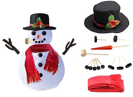 Amosfun 16st Schneemann Outdoor-spielzeug Für Den Winter Werkzeuge Zur Herstellung Von Schneemännern Schneeballhersteller Spielzeug Für Draußen Bastelsets Hut Bambus Knopf Kind Rohr