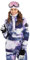 SIROKO - Snowboardjacke mit Kängurutasche für Damen W3-W Cloudmont - M - Mehrfarbig