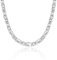 KissYan Silber Tennis Halskette für Frauen, weißgoldplattiert, Cubic Zirkonia Runde Tennis Kette, verstellbarer Choker, zarte Schmuckgeschenke (68-W)