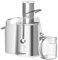 Techwood Centrifugeuse Inox - 2 Vitesses, Filtre Inox, Sécurité Thermique, Récipients Jus 1L/Pulpe 2L, Pieds Anti-Dérapants, 1000W
