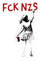 Spreadshirt FCK NZS Mädchen Gegen Rassismus Banksy Art Sticker, max. 10x10 cm, 10 x 10 cm, Transparent glänzend