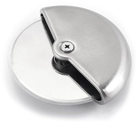 1 Pcs Pizza Cutter Wheel, Disc-Style Pizza Cutter, Round Pizza Cutter, Non-Stick Rolling Circular Pizza Cutter, Stainless Steel Pizza Slicer, for Cutting Waffles, Lasagna, Bread
