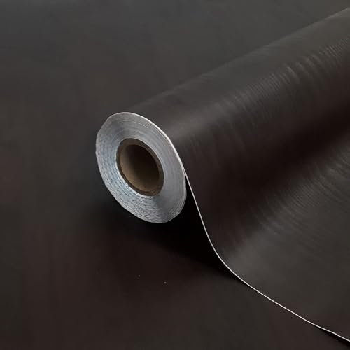 Película autoadhesiva de madera laminada extra resistente wengué – decorativa para muebles, puerta, cocina, protección para armario y mesa – 90 x 210 cm