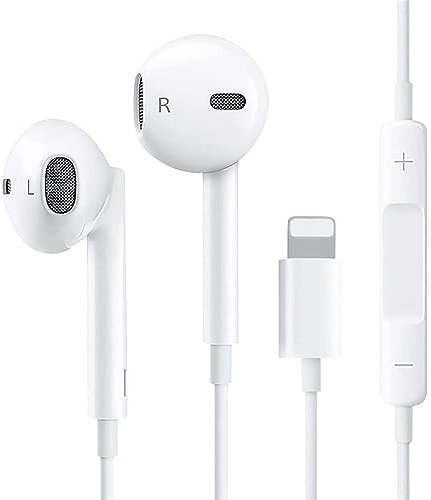 Cuffie per iPhone,Cuffie iphone con filo In-Ear Earphones, Auricolari Cablato Isolamento Acustico Hi-Fi Stereo con Microfono e Controllo del Volume,Compatibile con iPhone 14/11/12/13Pro/8/7/SE/XS/XR/X