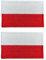 MagaPro 2 Stück Polen-Aufnäher mit Polen-Flagge, bestickt, für Rucksäcke, Mützen, Jacken, Hosen, Haken und Schlaufe