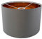 STHomedeco Grauer Lampenschirm – 30 x 30 x 20 cm, moderner grauer Lampenschirm, Deckenleuchte, Tischlampe, Nachttischlampe, Stehlampe, Stofftrommel-Lampenschirm (Grau und Gold)
