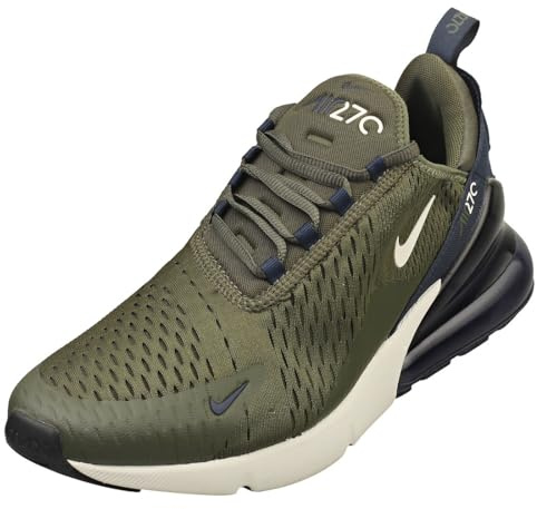 Nike Men's Air Max 270 Sneaker, Cargo Khaki/Light Bone-obsidian, 12 UK