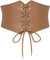 SCARLET DARKNESS Damen Steampunk Gürtel PU Leder Elastischer Bund Vintage Festlich Waspie Gürtel Braun XL