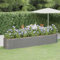 pflanzkübel groß außen 80 cm hoch,kübel groß,Hochbeet Pulverbeschichteter Stahl 368x80x68 cm GrauGeeignet für Garten, Terrasse, Schlafzimmer, Wohnzimmer