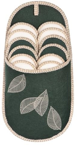 ONVAYA® ABS Gästepantoffel | Blätter | 6er Set | Antirutsch Sohle | Hausschuhe | Filzpantoffel | Gr. 36-45 Gästehausschuhe