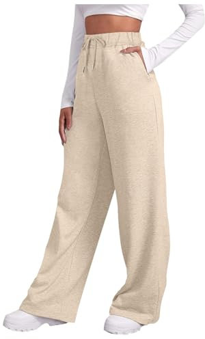 Leinenhose Damen Lang Fashion Mode Sommerhose Damen Leicht 3/4 Wide Leg Pants Women Knielange Hosen Damen Chino Damen Hose Baggy Hosen Damen Damen Sommer Outfit Damenhose