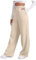 Leinenhose Damen Lang Fashion Mode Sommerhose Damen Leicht 3/4 Wide Leg Pants Women Knielange Hosen Damen Chino Damen Hose Baggy Hosen Damen Damen Sommer Outfit Damenhose