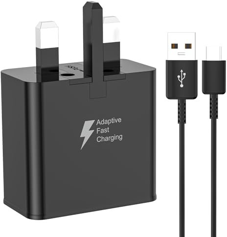 15W USB Fast Adapter Samsung Charger, Samsung Fast Charger for Samsung Galaxy A15, A15 5G, A05S, A16, A55, A25, A35, A34, A54, S23, S22, S21, S20fe, S10,A52, A51, A34,With Type C Cable 6.5FT (Black)