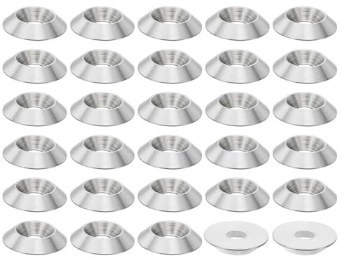 PATIKIL M5 Senkkopf Unterlegscheibe, 50 Stück Edelstahl Unterlegscheiben, M5x18 mm Senkscheiben, Zierscheiben für Senkkopfschrauben Konstruktionen, Konisch