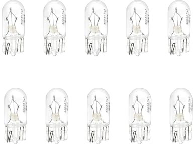 SOFOC-T10 W5W Für Auto DRL Seitenmarkierungsleuchten/Rücklichter Innenraumleuchten Kennzeichenleuchten 24V 5W Warmweiß 10 Stück