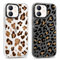 RUMDEY 2 Pack Cute Cheetah Print Phone Case for iPhone 12 / iPhone 12 Pro Case 6.1, Clear Coquette Vintage Amber Leopard Pattern Design Girls Women Funda Shockproof Soft TPU Protection Cover