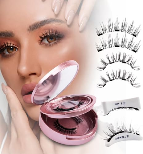 Cils Magnetique 2 Paires Réutilisable Faux Cils Magnetique Avec Applicateur Naturel Look Cils Magnétiques Kit Magnetic Wendy Lashes(style-A806)