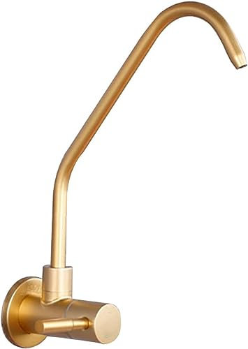WDSOPK Grifo de Pared para Fregadero con Filtro de ósmosis inversa y grifos de Cocina (Gold A)