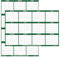 SwiftGlimpse Wandkalender 2026, radierbar, groß, XL, nass und trocken abwischbar, laminiert, 12 Monate, Jahresplaner, wendbar, Grün
