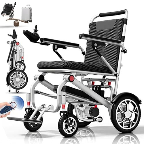 Bueuwe Elektrorollstuhl faltbar leicht – 14.9 kg, 25 km Reichweite, 12Ah Akku, 150 kg Tragkraft, Rollstuhl elektrisch tragbar für Senioren & Erwachsene, ideal für Wohnung & unterwegs