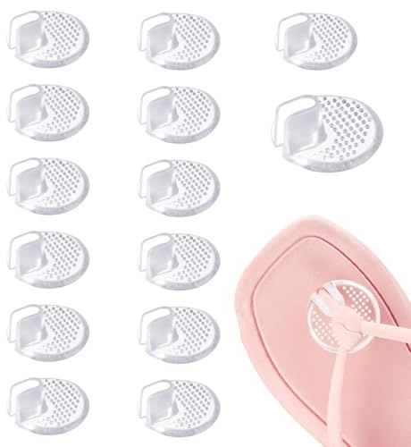 ZUWIJEQ Zehenschutz Kissen 7 Paare Zehentrenner Pads Silikon Flip Flop Klar Toe Protector Für Flip Flops und Sandalen Zum Schutz vor Schmerzen und Blasen Anti-Rutsch-Schuhkissen