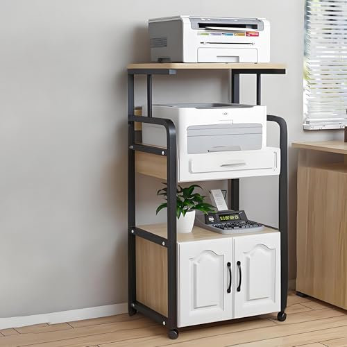 Meuble chaine hifi meubles pour,audio/vidéo Chariot À Roulettes Pour Supports Audiovisuels Mobiles,meuble chaine hifi Support De Stockage De Composants Audio Multicouche,étagère porte-CD(B+Light walnu