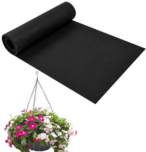 Cuttable Filz Pflanzer Mat-12 x80 Stoff Liner Roll, langlebig und weastresistent | Vielseitige Pflanzlösung ideal für Fensterkästen, die Verwendung von Hängekörben und -Gartenpflanzung
