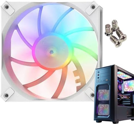 Ventiladores de computadora - RGB Case Cooler, Silent CPU Blower | Potenciador de flujo de aire de bajo ruido, disipador de calor de perfil poco profundo, unidad de de enfriamiento compacto pa