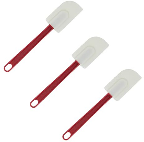 3 Stück Silikonspatel, 25cm Hitzebeständiger Antihaft-Backspatel Küchenutensilien zum Kochen, Backen und Mischen (Klein)