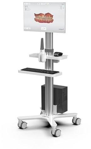 Dental Workstation Trolley Wagen mit Oral Scanning Halterung und Monitorhalterung für Kliniken und Labors
