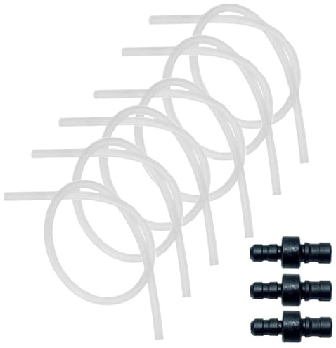 Jukeoiu Milk Tube Set - 6-Pieces Coffee Maker Replacement Milk Hoses and 3 Connectors Set - Kitchen Appliance Replacement Parts for Apartment Cafe Home Hotel