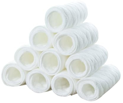 Warmhm Verhindert Auslaufen aus Baumwolle für Neugeborene 10 Stück Waschbar Wiederverwendbar 3-lagigen Stoffwindeln Bequemes Material 32x12cm