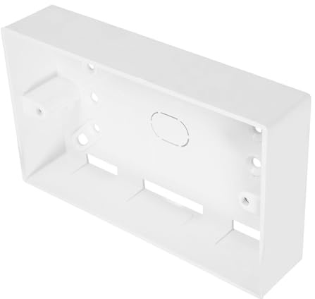 Genérico Caja de Enchufe de Instalación Visible Reforzada Blanca Caja Inferior para Tomacorriente Tipo 146 de Piso Compatible Enchufes de Pared