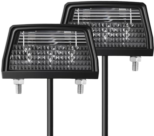 EYPINS 2x Kennzeichenbeleuchtung Anhänger, Universal C5W Halogen Nummernschildbeleuchtung 5W 12V Warmweiß, E-geprüfte Kennzeichenleuchte IP54 Wasserdicht für Anhänger LKW Motorrad (Soffittenlampe)