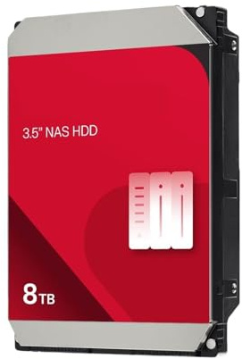 XJEDFTOZD Disco rigido interno HDD Nas da 8 TB 3,5 WD80EFPX 5640 RPM 256 MB SATA 6 Gb/s Disco rigido for archiviazione