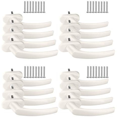 16 x Alu Fenstergriff in Creme RAL 9001 - Stiftlänge 40mm