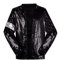 Shuanghao Kostüme Pailletten Lose Anzugjacken für Erwachsene Kinder Weihnachten Halloween Cosplay Rollenspiel Partys Tänze Retro Punk Männer Frauen Kleidung Schwarz (H:175-185cm W:70-78kg, Erwachsene)