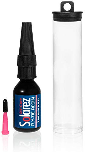 Solarez Fly Tie UV-härtendes Harz, dünne, harte Formel (14,2 g Flasche) ~ Dünner harter Fliegenbindungszement, Fliegenfischköder, leicht zu bauen langlebige Fliegenköpfe und Körper